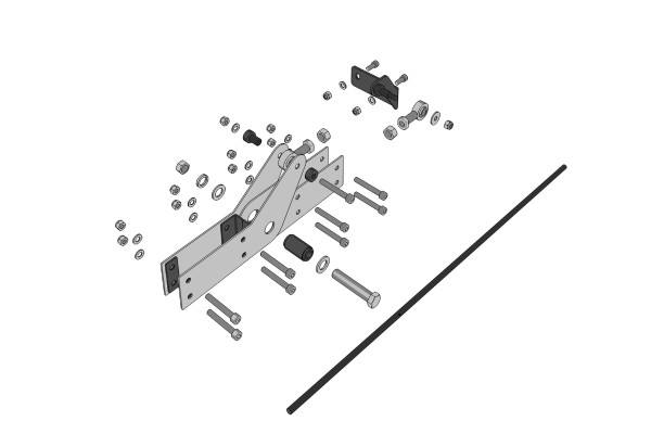 Fixing kit for the foldable boom arm