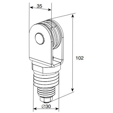 Tension spring upper end 2