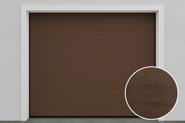 Sectional garage door Brown